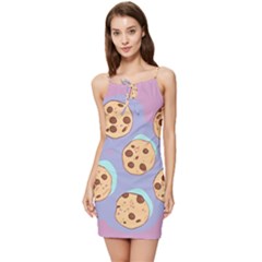 Cookies Chocolate Chips Chocolate Cookies Sweets Summer Tie Front Dress by uniart180623