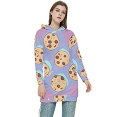 Cookies Chocolate Chips Chocolate Cookies Sweets Women s Long Oversized Pullover Hoodie by uniart180623