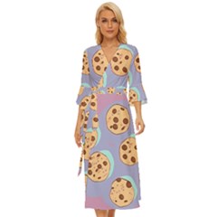 Cookies Chocolate Chips Chocolate Cookies Sweets Midsummer Wrap Dress by uniart180623