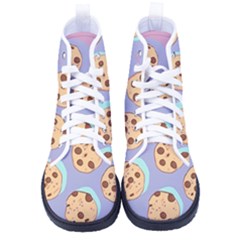 Cookies Chocolate Chips Chocolate Cookies Sweets Men s High-top Canvas Sneakers