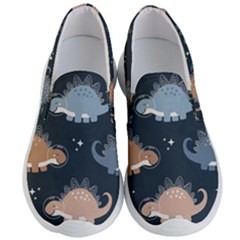 Dino Art Pattern Design Wallpaper Background Men s Lightweight Slip Ons by uniart180623