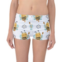 Art Bee Pattern Design Wallpaper Background Boyleg Bikini Bottoms by uniart180623