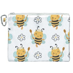 Art Bee Pattern Design Wallpaper Background Canvas Cosmetic Bag (xxl) by uniart180623