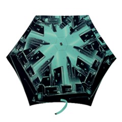 Buildings City Urban Destruction Background Mini Folding Umbrellas by uniart180623