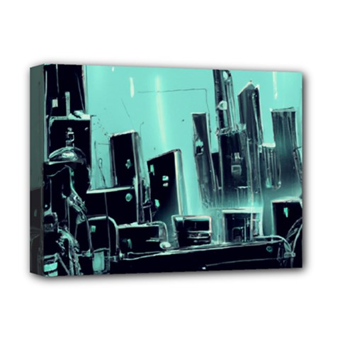 Buildings City Urban Destruction Background Deluxe Canvas 16  X 12  (stretched)  by uniart180623