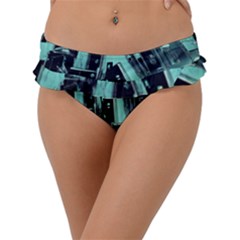 Buildings City Urban Destruction Background Frill Bikini Bottoms by uniart180623