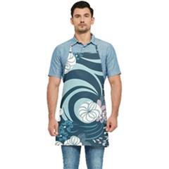 Flowers Pattern Floral Ocean Abstract Digital Art Kitchen Apron by uniart180623