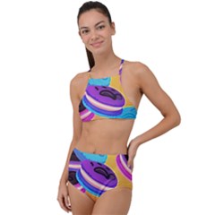 Cookies Chocolate Cookies Sweets Snacks Baked Goods Food Halter Tankini Set by uniart180623