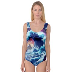 Storm Tsunami Waves Ocean Sea Nautical Nature Princess Tank Leotard  by uniart180623