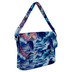 Storm Tsunami Waves Ocean Sea Nautical Nature Buckle Messenger Bag