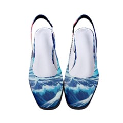 Storm Tsunami Waves Ocean Sea Nautical Nature Women s Classic Slingback Heels by uniart180623