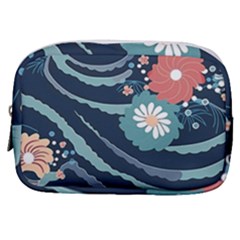 Waves Flowers Pattern Water Floral Minimalist Make Up Pouch (small) by uniart180623