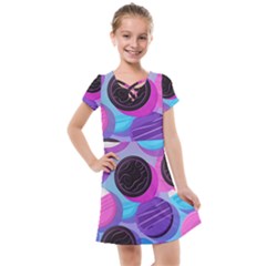 Cookies Chocolate Cookies Sweets Snacks Baked Goods Kids  Cross Web Dress by uniart180623