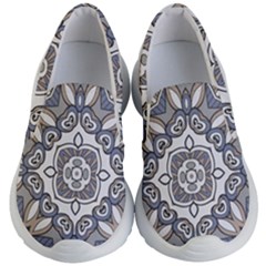 Flower Art Decorative Mandala Pattern Ornamental Kids Lightweight Slip Ons