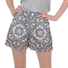 Flower Art Decorative Mandala Pattern Ornamental Women s Ripstop Shorts by uniart180623