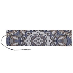 Flower Art Decorative Mandala Pattern Ornamental Roll Up Canvas Pencil Holder (l) by uniart180623