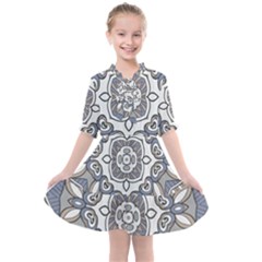 Flower Art Decorative Mandala Pattern Ornamental Kids  All Frills Chiffon Dress by uniart180623