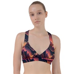 Fire Flame Burn Hot Heat Light Burning Orange Sweetheart Sports Bra by uniart180623