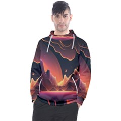 Fire Flame Burn Hot Heat Light Burning Orange Men s Pullover Hoodie by uniart180623