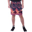 Fire Flame Burn Hot Heat Light Burning Orange Men s Pocket Shorts View1