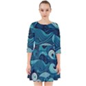 Waves Ocean Sea Abstract Whimsical Abstract Art Smock Dress View1