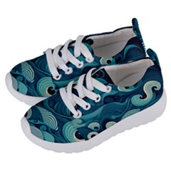 Waves Ocean Sea Abstract Whimsical Abstract Art Kids  Lightweight Sports Shoes by uniart180623