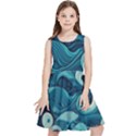 Waves Ocean Sea Abstract Whimsical Abstract Art Kids  Skater Dress View1