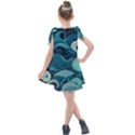 Waves Ocean Sea Abstract Whimsical Abstract Art Kids  Tie Up Tunic Dress View2