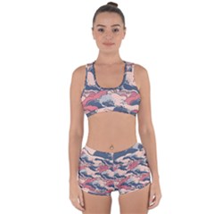 Waves Ocean Sea Water Pattern Rough Seas Racerback Boyleg Bikini Set by uniart180623