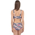 Waves Ocean Sea Water Pattern Rough Seas Cage Up Bikini Set View2