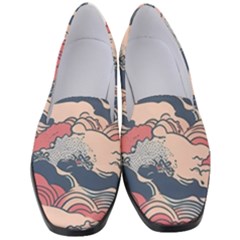 Waves Ocean Sea Water Pattern Rough Seas Women s Classic Loafer Heels by uniart180623