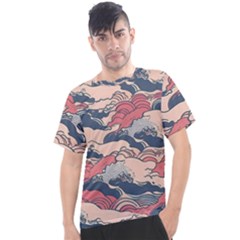 Waves Ocean Sea Water Pattern Rough Seas Men s Sport Top by uniart180623