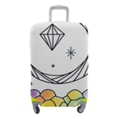 Rainbow Fun Cute Minimal Doodle Drawing Luggage Cover (small) by uniart180623