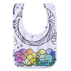 Rainbow Fun Cute Minimal Doodle Drawing Baby Bib by uniart180623