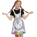 Rainbow Fun Cute Minimal Doodle Drawing Kids  Apron Dress View1