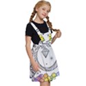 Rainbow Fun Cute Minimal Doodle Drawing Kids  Apron Dress View3