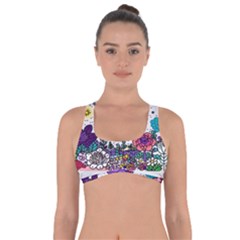 Rainbow Fun Cute Minimal Doodle Drawing Unique Got No Strings Sports Bra by uniart180623