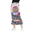 Rainbow Fun Cute Minimal Doodle Drawing Unique Maxi Fishtail Chiffon Skirt View1