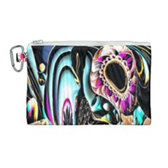 Garden Flower Nature Digital Art Abstract Canvas Cosmetic Bag (large) by uniart180623