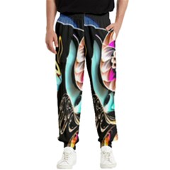 Garden Flower Nature Digital Art Abstract Men s Elastic Waist Pants by uniart180623