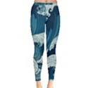 Waves Ocean Sea Pattern Water Tsunami Rough Seas Inside Out Leggings View1