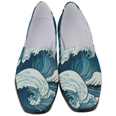 Waves Ocean Sea Pattern Water Tsunami Rough Seas Women s Classic Loafer Heels by uniart180623