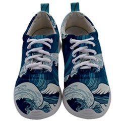 Waves Ocean Sea Pattern Water Tsunami Rough Seas Mens Athletic Shoes by uniart180623