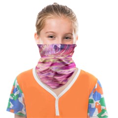 Waves Ocean Sea Tsunami Nautical Red Yellow Face Covering Bandana (kids) by uniart180623