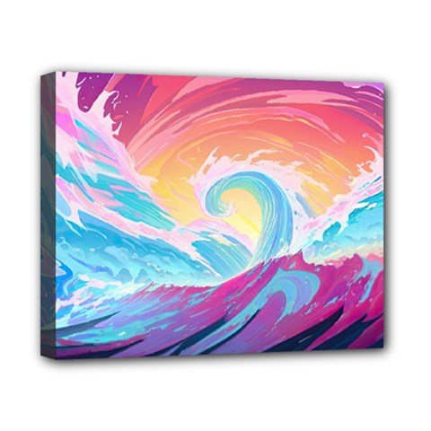 Waves Ocean Sea Tsunami Nautical Canvas 10  X 8  (stretched) by uniart180623