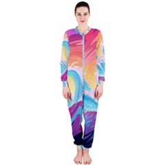 Waves Ocean Sea Tsunami Nautical Onepiece Jumpsuit (ladies) by uniart180623