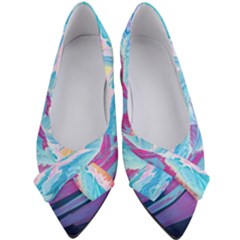 Waves Ocean Sea Tsunami Nautical Women s Bow Heels by uniart180623