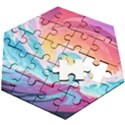 Waves Ocean Sea Tsunami Nautical Wooden Puzzle Hexagon View2