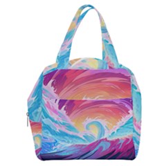 Waves Ocean Sea Tsunami Nautical Boxy Hand Bag by uniart180623