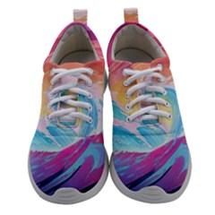 Waves Ocean Sea Tsunami Nautical Women Athletic Shoes by uniart180623